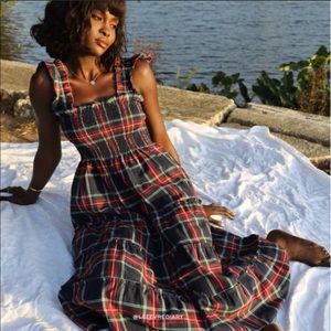 Hill House Ellie Nap Dress - Navy Tartan - Small